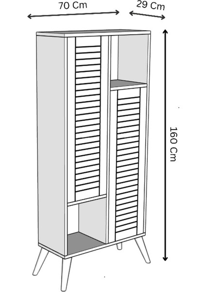 Lumen Çok Amaçlı Mdf Beyaz Kiler-Mutfak Dolabı 160X70 cm indirimleri
