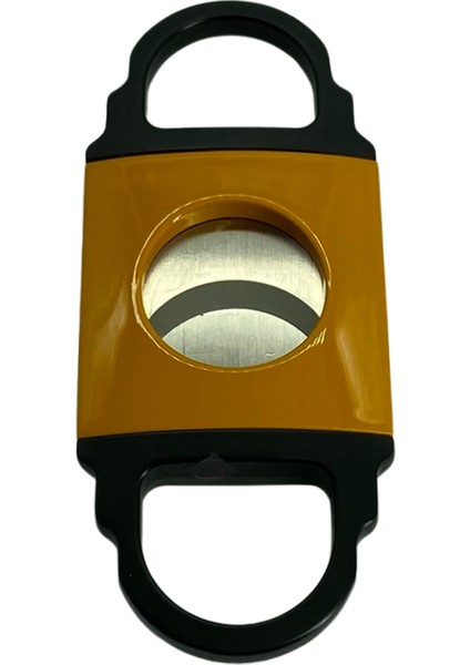 QNN Deri Kılıflı Sarı Puro Kesici