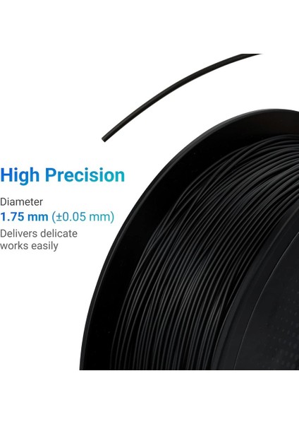 Yüksek Akışlı TPU95 Filament Siyah 1kg modelleri
