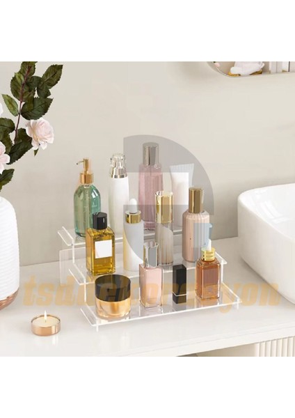 Parfüm Kozmetik Ekran Standı Cupcake Tutucu Yatak Odası Organizatör Merdiven Şekli Vitrin Rafı L fiyatları