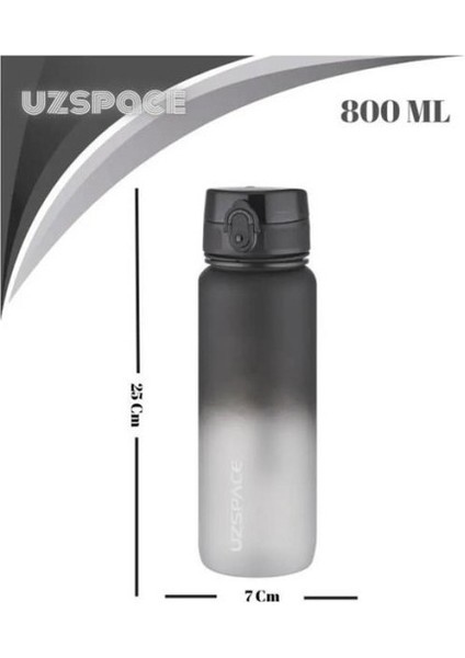 Uzspace Matara Tritan 800 ml 3053-6 Black White modelleri