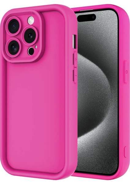 iPhone 15 Pro Kılıf Soft Toch Hissiyatlı Elastiq Silicone Premium Case Cover