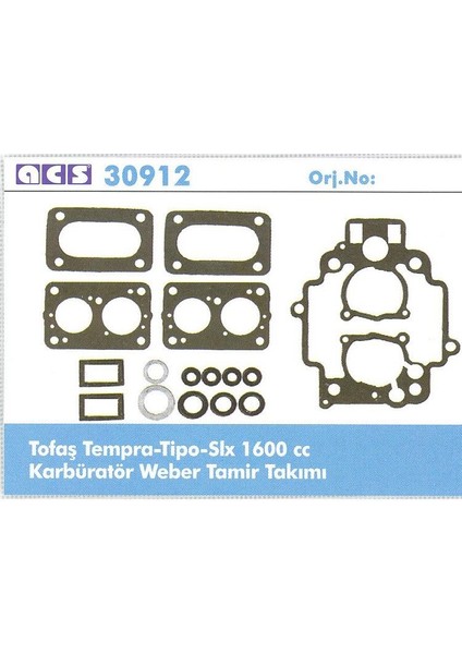 ACAR30912 - Karburator Weber Tamir Takım Dogan Slx Tempra Tıpo 1.6