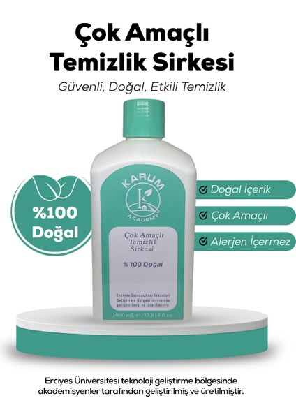 🌿 Doğal Içerikli Çok Amaçlı Temizlik Sirkesi – Güçlü, Güvenli ve Çevre Dostu Temizlik!