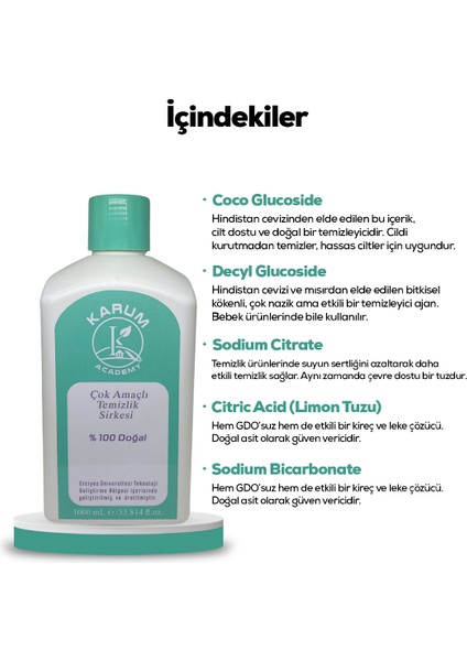 🌿 Doğal Içerikli Çok Amaçlı Temizlik Sirkesi – Güçlü, Güvenli ve Çevre Dostu Temizlik! fırsatları