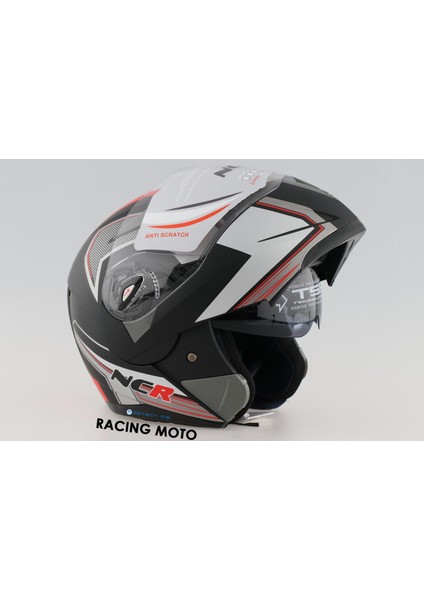 Çene Açılır Kask Kırmızı (Ece Belgeli) Sticker Hediyeli indirimleri