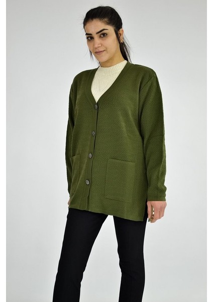 V Yaka Kısa Triko Hırka