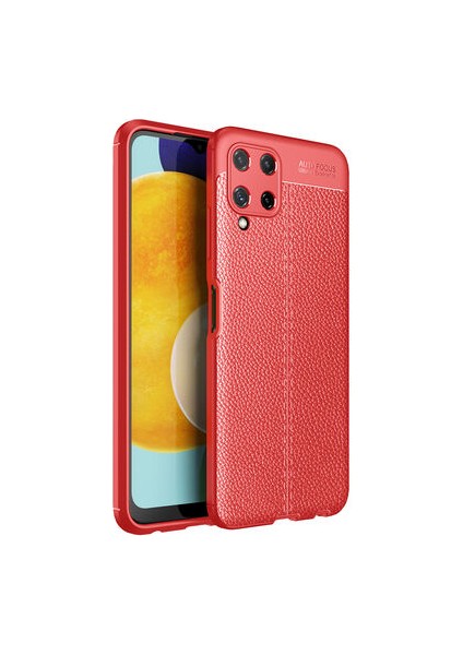 Samsung Galaxy M32 Kılıf Deri Görünümlü Yüksek Kaliteli Premium Silikon Kapak Rcv/niss