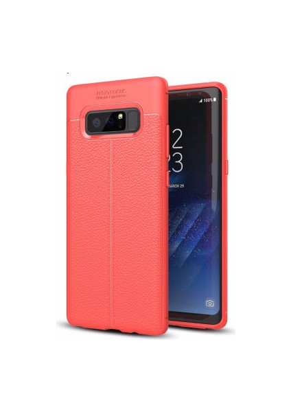 Samsung Galaxy Note 8 Kılıf Deri Görünümlü Yüksek Kaliteli Premium Silikon Kapak Rcv/niss
