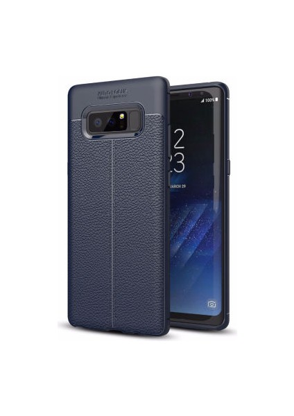 Samsung Galaxy Note 8 Kılıf Deri Görünümlü Yüksek Kaliteli Premium Silikon Kapak Rcv/niss