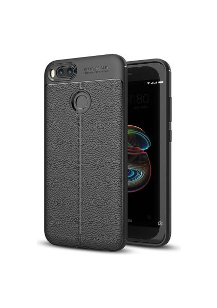 Xiaomi Mi 5x Kılıf Deri Görünümlü Yüksek Kaliteli Premium Silikon Kapak Rcv/niss