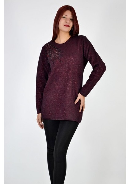 Bisiklet Yaka Omuz Detaylı Triko Bluz fiyatları