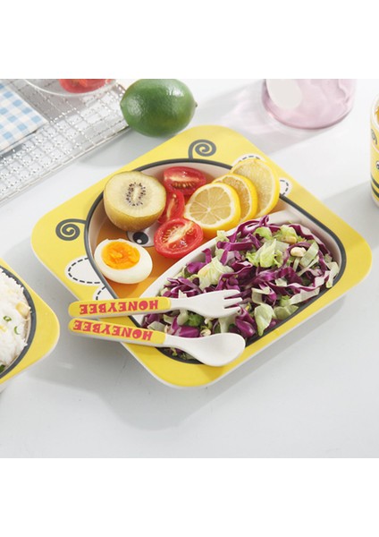 Yalıruı 5 Adet/takım Karikatür Hayvan Tabak + Yay + Çatal + Bardak Bebek Yemek Takımı Besleme Seti Bambu Elyaf Bebek Güzel Çocuk Konteyner Sofra Seti Sika Geyik (Yurt Dışından) fırsatları