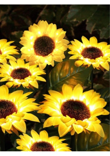 2 Adet Solar Güneş Enerjili Ayçiçeği Bahçe Aydınlatma Dekorasyon Işığı 2 Adet fırsatları