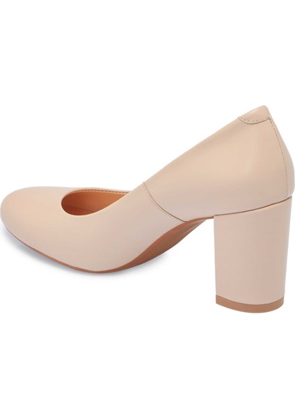 Nude Hakiki Deri Kadın Topuklu Ayakkabı - K25I1AY67794-Q0C fiyatları