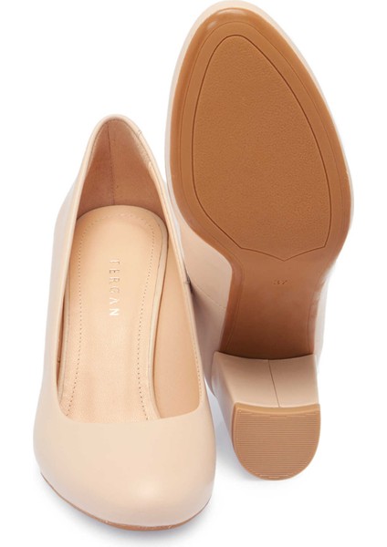 Nude Hakiki Deri Kadın Topuklu Ayakkabı - K25I1AY67794-Q0C fırsatları