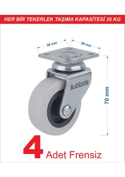 4 Lü Set Döner Tablalı 50'lik Bilyalı Masa Dolap Sehpa Mobilya Tekeri modelleri