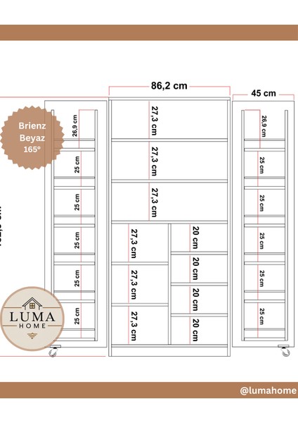Brienz Tekerlekli Kiler Dolabı fiyatları