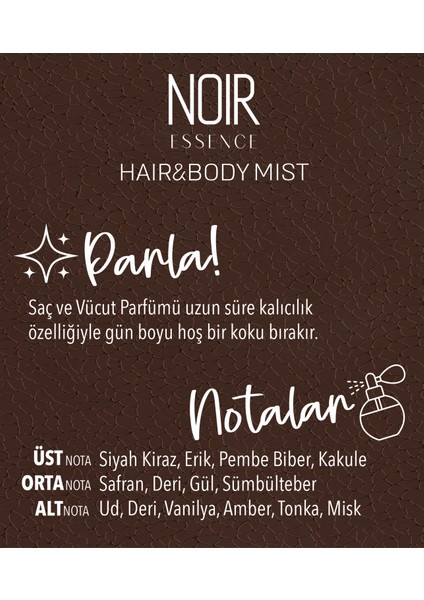 Noir Essence Hair & Body Mist (Saç & Vücut Spreyi) 100 ml fiyatları