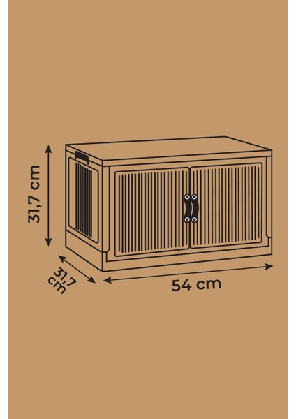 Katlanabilir Modüler Dolap Tekli 54 cm x 31,7 cm x 31,7 cm fiyatları