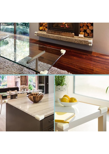 Kauçuk Krem Renk 2 Metre Kenar ve 4 Adet Köşe Koruyucu Set -Bebek Çocuk Masa Koruma Seti fırsatları