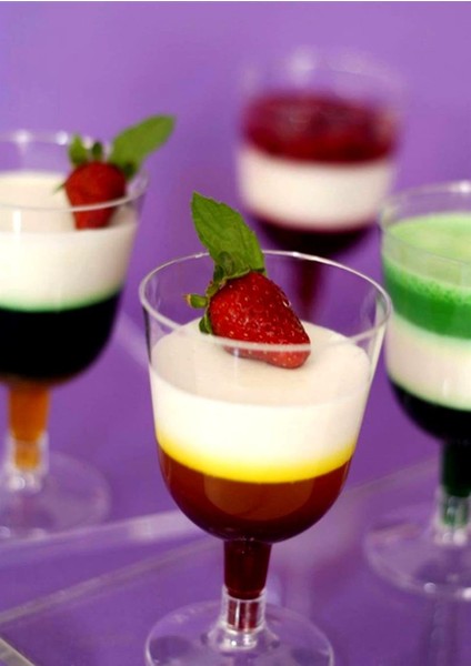 Mini Şarap Kadehi Şeffaf Ayaklı 6'lı