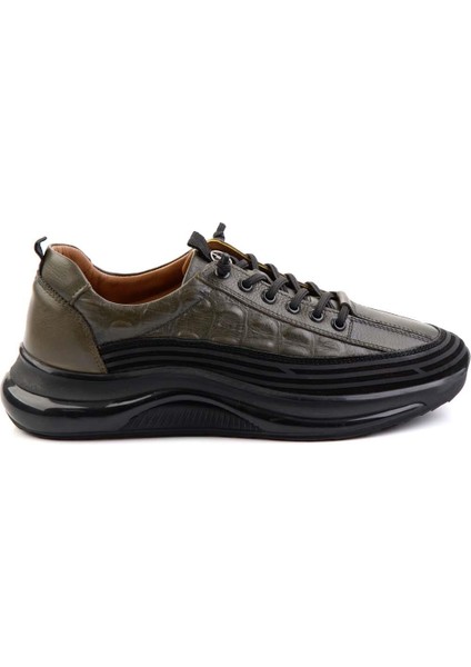 Haki Leather Erkek Sneaker E01018240203