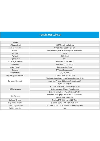 21,5" Sesli Dahili Hoparlör 12V (Kumandalı) Geniş Ekran 75 Hz 5ms (Vga,hdmı) LED Monitör fiyatları