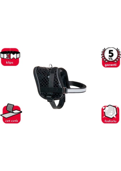 Reflektörlü Göğüs Tasma XS 31-40cm Siyah Renkli fiyatları