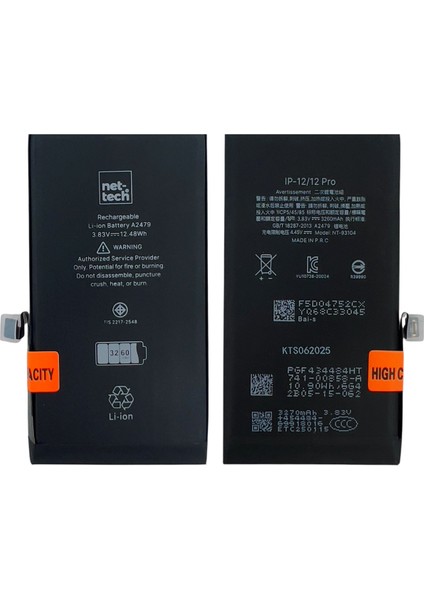 Apple iPhone 12 Uyumlu NT-93104 Batarya