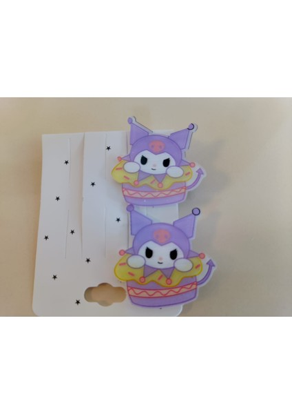 2 Li Kuromi Figürlü Pensli Çocuk Saç Tokası fiyatları