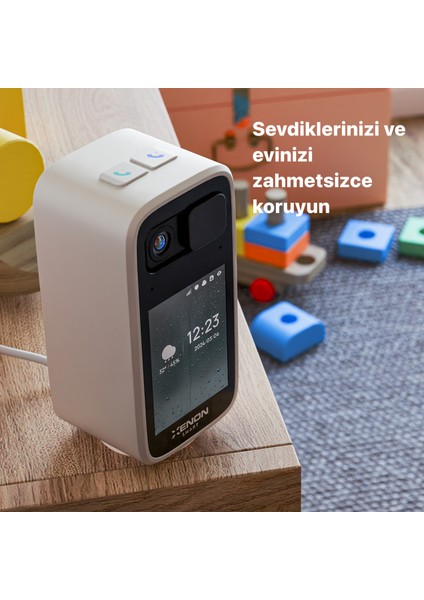 Akıllı Ekranlı Iç Mekan Kamera 1440P 2k Qhd Gece Görüşlü 4 Mp Sesli Görüntülü Güvenlik Kamerası X7208