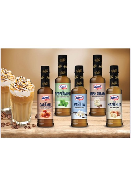 Kahve Şurubu Vanilya/fındıklı/karamel/bahçe Nanesi/ırish Cream 5X355 ml