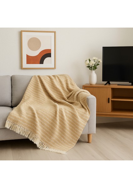 Hccompanyfabrıcon Modern desenli Koltuk Örtüsü Krem rengi 170 X 220