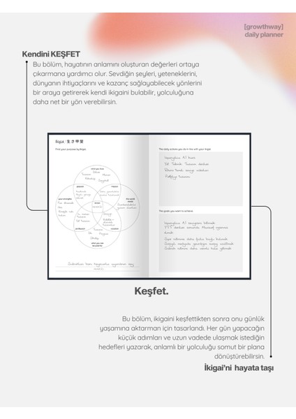 Daily Planner - A5 Süresiz Aylık, Haftalık ve Günlük Planlayıcı - Krem