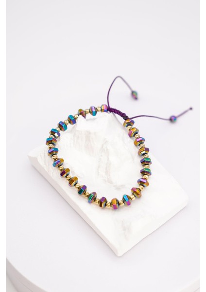 Ayarlanabilir Renkli Boncuklu 14 Ayar Altın Dorika Detaylı Ip Bileklik – Canlı ve Modern Tasarım modelleri