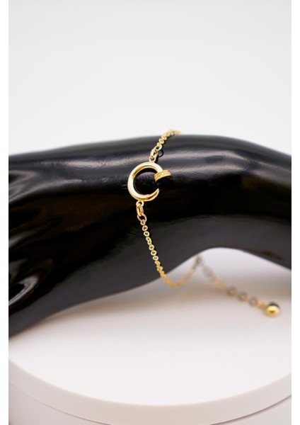 14 Ayar Altın Halka Figürlü Minimal Bileklik – Zarif ve Modern Takı Tasarımı modelleri