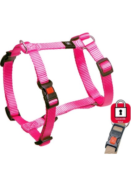 Karlıe Kilitli Göğüs Tasma M 45-70 Cm Pembe