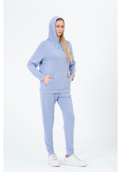 Kadın Yumuşak Kumaş Kapşonlu Eşofman Takımı fırsatları