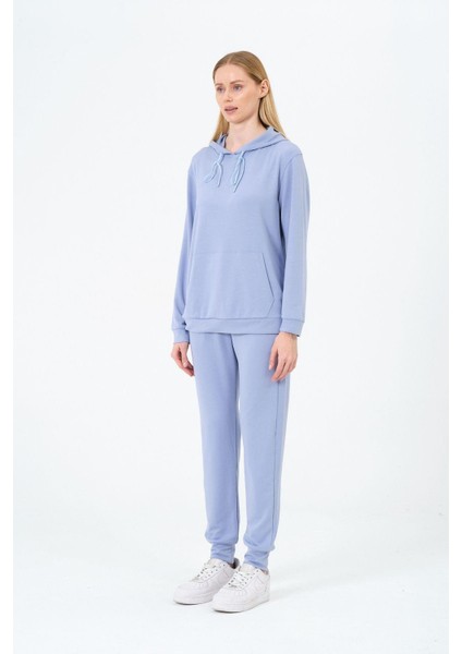 Kadın Yumuşak Kumaş Kapşonlu Eşofman Takımı indirimleri