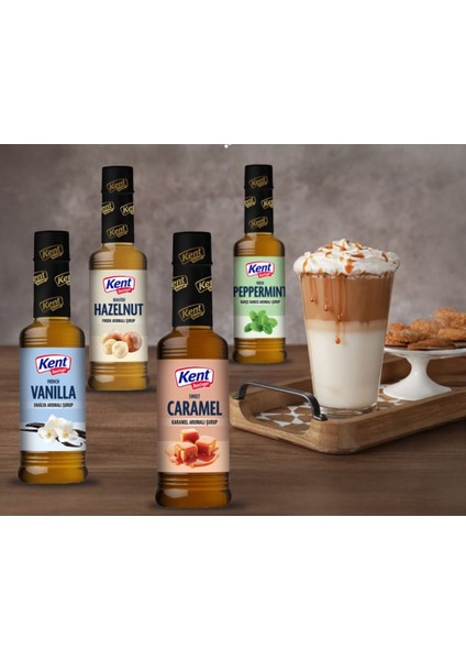 Kahve Şurubu Vanilya/fındıklı/karamel/ Bahçe Nanesi 4X355 ml