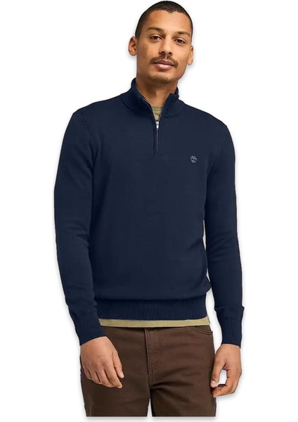 TB0A2BMX Williams River Cotton Yd 1/4 Zip Sweater Lacivert Erkek Sweatshirt