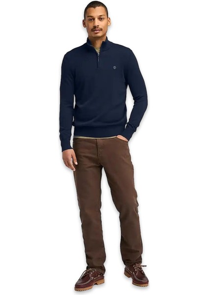 TB0A2BMX Williams River Cotton Yd 1/4 Zip Sweater Lacivert Erkek Sweatshirt fırsatları