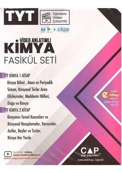 Çap Tyt Kimya Video Anlatımlı Fasikül Seti 2025