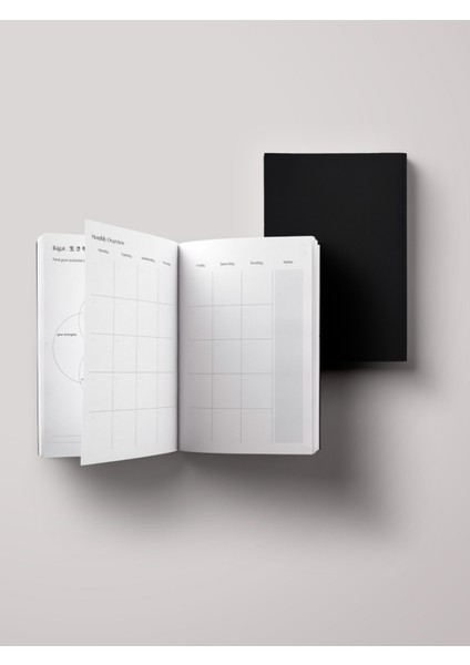 Daily Planner - A5 Süresiz Aylık, Haftalık ve Günlük Planlayıcı - Siyah fiyatları