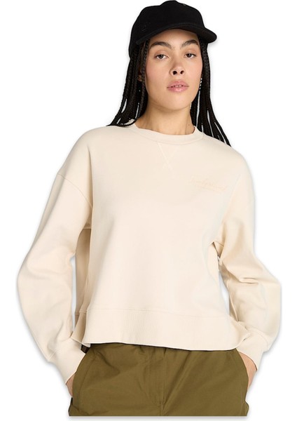 TB0A41ZB Lush Comfort Crew Sweat Krem Kadın Sweatshirt