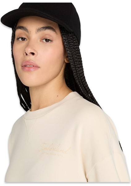 TB0A41ZB Lush Comfort Crew Sweat Krem Kadın Sweatshirt modelleri