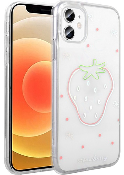 Apple iPhone 11 Uyumlu Şeffaf Renkli Figürlü Folk Kılıf Sert Kapak