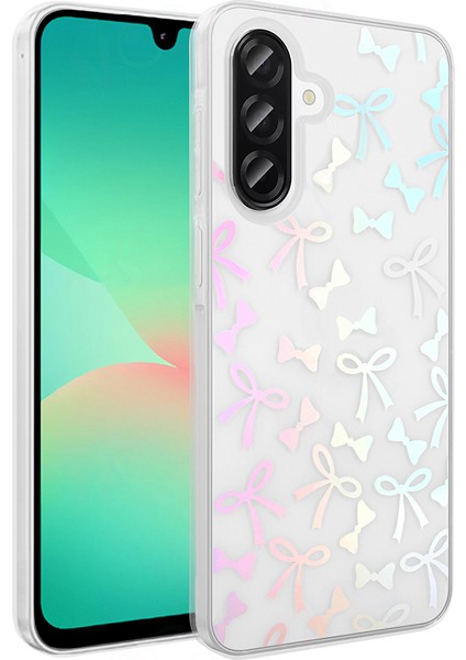 Samsung Galaxy A56 Uyumlu Şeffaf Renkli Figürlü Folk Kılıf Sert Kapak