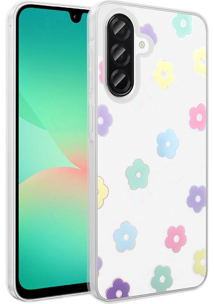 Samsung Galaxy A36 Uyumlu Şeffaf Renkli Figürlü Folk Kılıf Sert Kapak